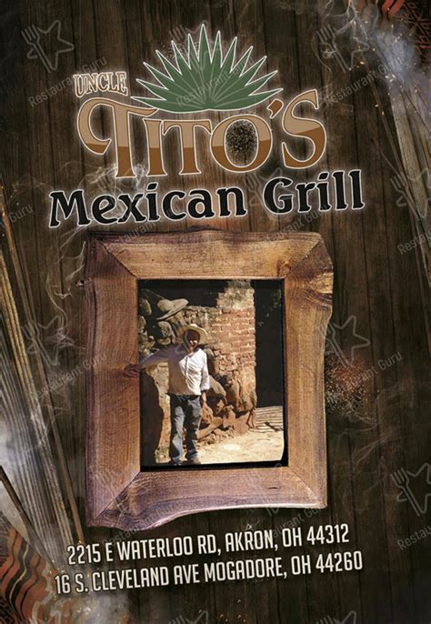 uncle tito's mexican grill|uncle titos akron ohio menu.